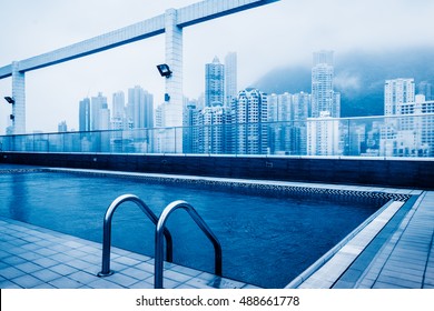 Swimming Pool Roof Hong Kong Residential Stock Photo Edit Now