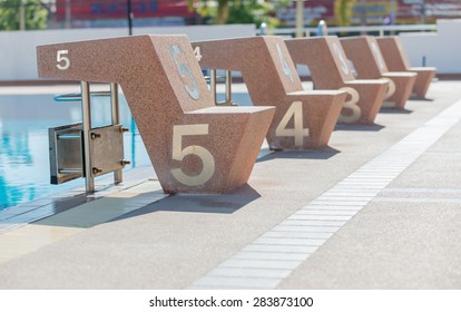 Swimming Pool Starting Block Outdoor.