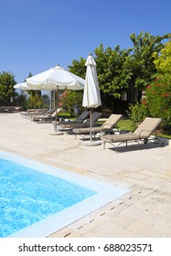 Swimming Pool In The Summer Garden Of An Italian Country Villa, Italy