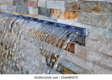 Swimming Pool Water Fountain Waterfall With Water