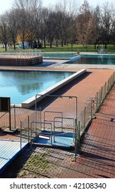 Swimming pool in winter