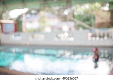 Swimming pool,blurred filter effect