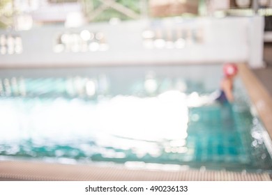 Swimming pool,blurred filter effect