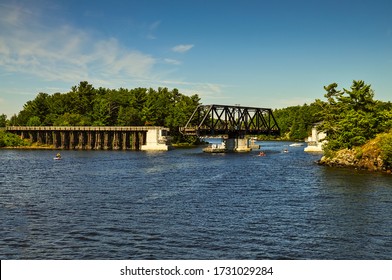 Swing bridge in Parry Sound, Ontario