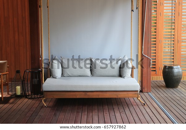 Swing Chair Hanging Ceiling Living Room Stock Photo Edit Now
