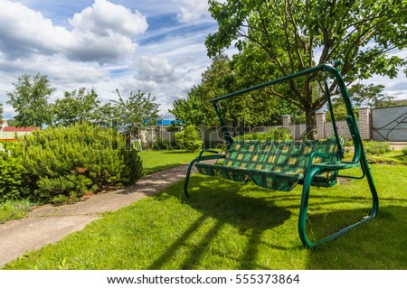 swing in the garden of a private house