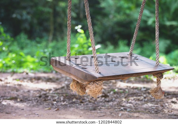 Swing Hanging Hang On Tree By Stock Photo Edit Now 1202844802