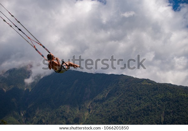 Swing La Casa Del Arbol Banos Stock Photo Edit Now 1066201850