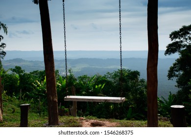 Swing In Nature With A View Over Mountains