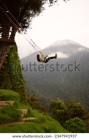 Swinging At The End Of The World Hammock, TreeHouse, (Baños, Ecuador, Southamerica)