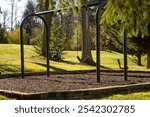 swingset in park in summer