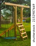 swingset playground diy in backyard play fun for kids outdoors