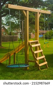 swingset playground diy in backyard play fun for kids outdoors