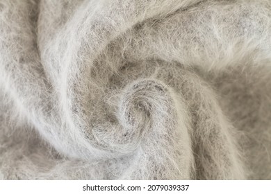 Swirl Of Gray Alpaca Fabric And Mohair Wool Sweater Texture