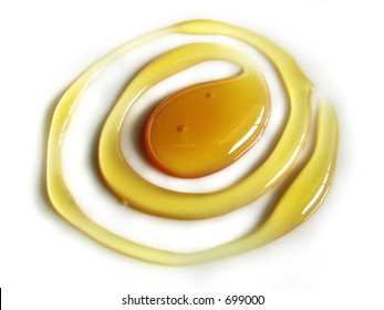 A swirl of honey.
