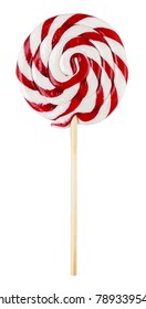 Swirl Lollipop Isolated On White