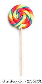 Swirl Lollipop On White Background