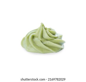 Swirl Of Wasabi Paste Isolated On White