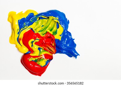 Swirled Red Yellow Blue Primary Colors