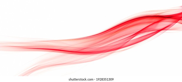 swirling movement of red smoke group, abstract line Isolated on white background - Shutterstock ID 1928351309