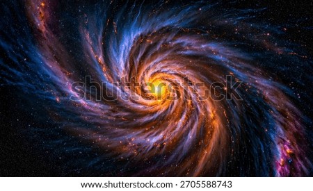 A Swirling Space Vortex in Psychedelic Colours