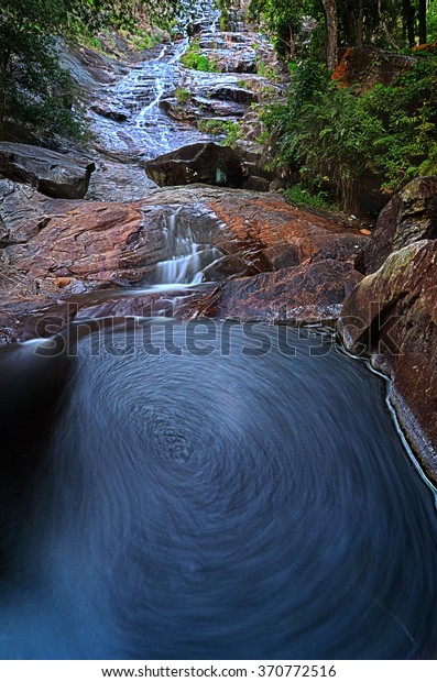 Swirling Water Seri Perigi Waterfall Kedah Stock Photo Edit Now 370772516