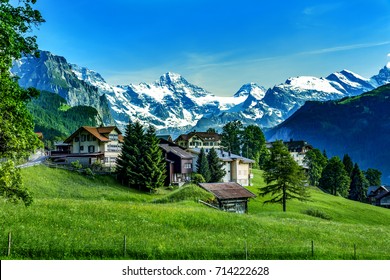 Swiss Alps with Jungfraujoch - Shutterstock ID 714222628