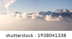 Swiss Alps mountain range seen from Brienz Rothorn, Eiger, Jungfrau.