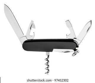 Swiss Army Knife Isolated On White