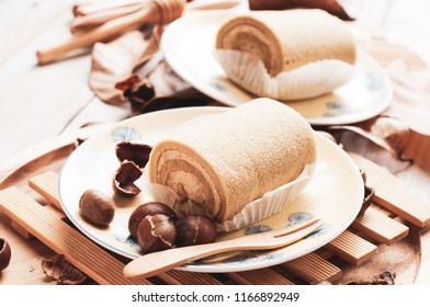 Swiss Chestnut Roll Cake