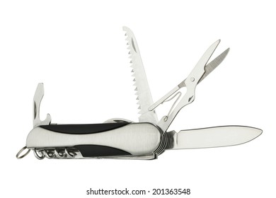 Swiss Knife Isolated On White