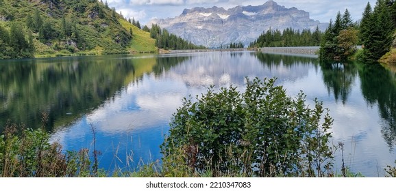 Swiss Lake And Beautiful Mountain