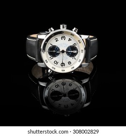 Swiss Watches On Black Background. Product Photography