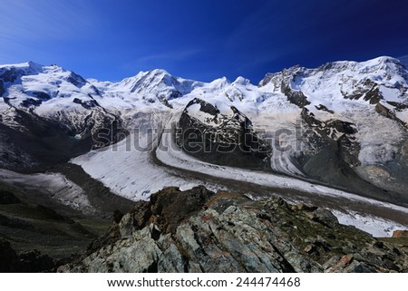 Similar – Image, Stock Photo Oberaar Glacier Mountain