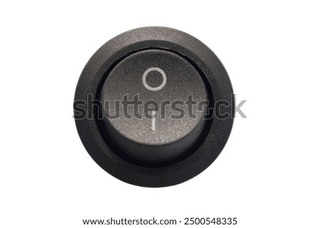 switch button close-up, cut out