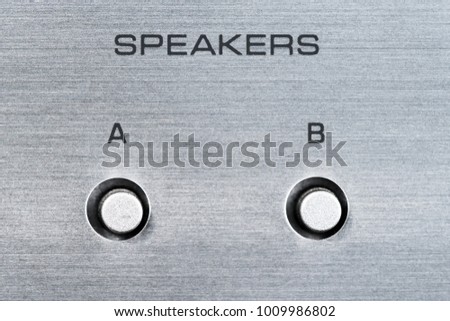 switch buttons on aluminium panel