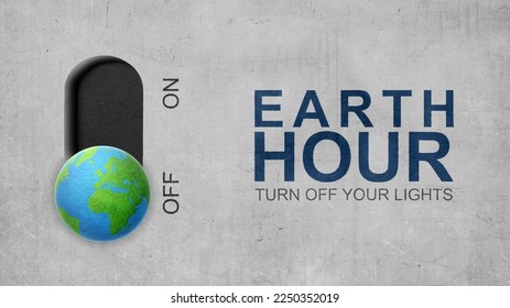 Switch of earth. Earth Hour Concept - Shutterstock ID 2250352019