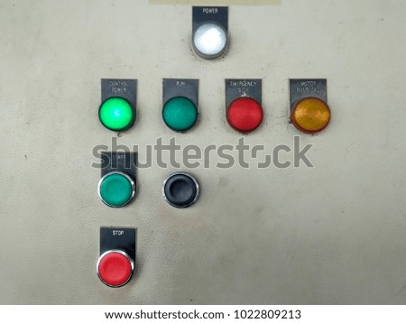 Switch on off , Control of electrical system Factory
