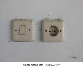 Switches And Sockets That Look Dirty And Dusty