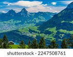 Switzerland 2022, Beautiful view of the Alps, Fronalpstock, Morschach.