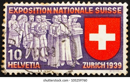 Switzerland Circa 1939 Stamp Printed Switzerland Stock Photo 105259760 ...