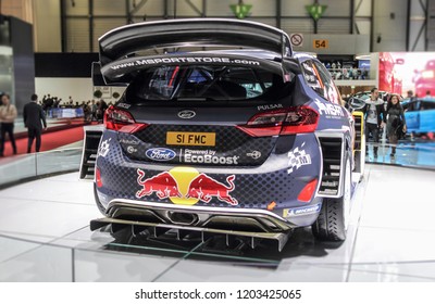 Switzerland; Geneva; March 8, 2018; Ford Fiesta RS WRC, Rear Side; The 88th International Motor Show In Geneva From 8th To 18th Of March, 2018.