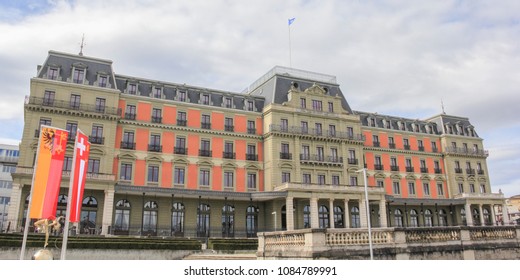 Switzerland; Geneva; March 9, 2018; Palais Wilson Building; The HQ Of Office Of The United Nations High Commissioner For Human Rights