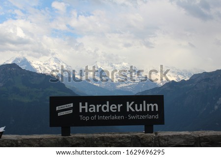 Switzerland Interlaken Harder klum signs
