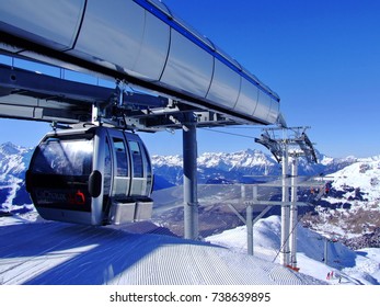 Switzerland, Verbier. Ski Resort In Swiss Alps. 