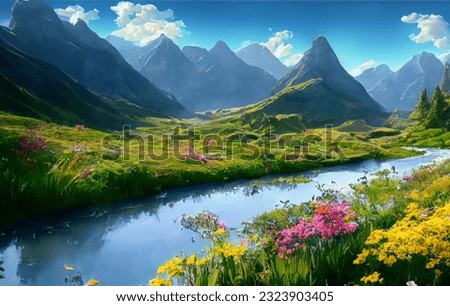 Switzerland, Wassen, June 20.2023y The foot of the mountains