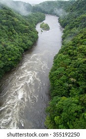 Swollen to the river
