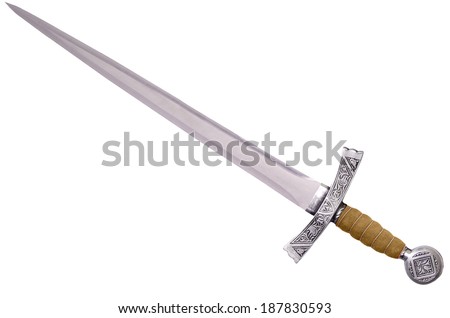 Sword Displayed By Diagonal Isolated On Stock Photo (Edit Now ...