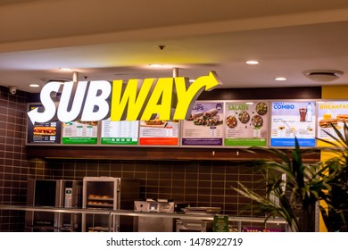 Sydney / Australia 08-06-2019 Subway  Logo At The Food Court