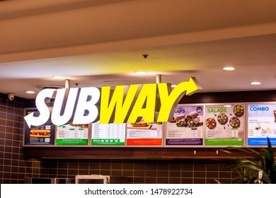 Sydney / Australia 08-06-2019 Subway  Logo At The Food Court